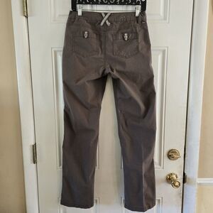 Mountain Khakis Women Brown Chino Pants Size 2 R Straight Leg Relaxed Fit Comfy